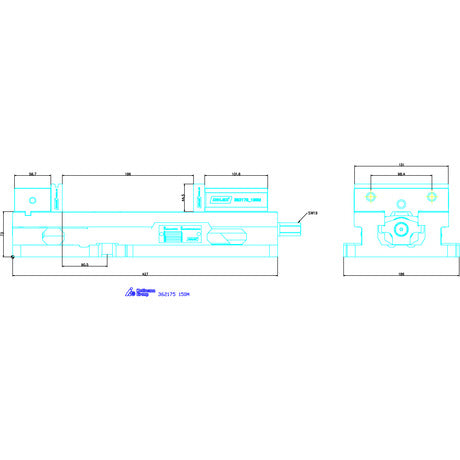 Eto cho máy phay Holex ngàm 150mm Width across flats AF 19mm