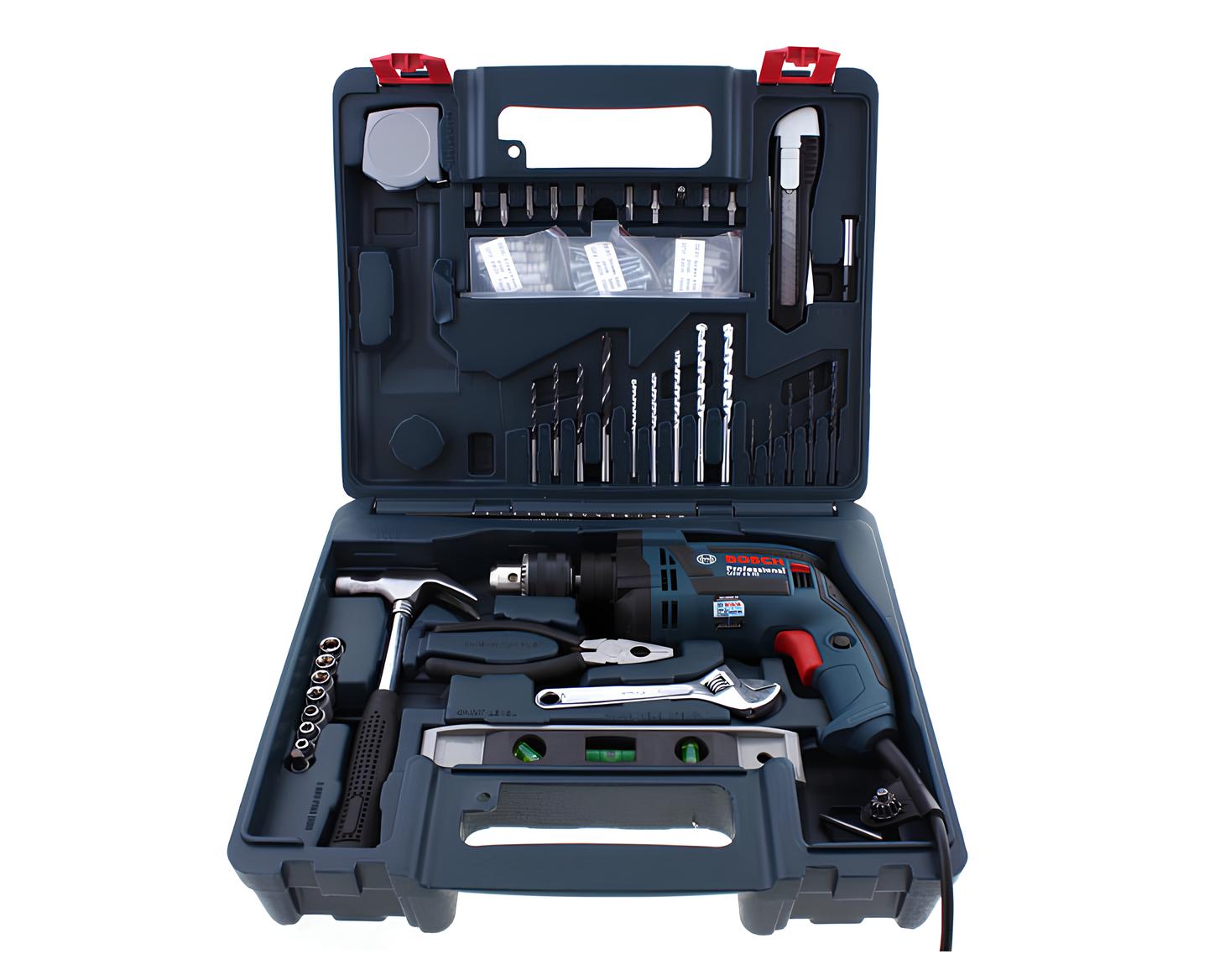 Máy khoan động lực dùng điện Bosch GSB 13RE (Vali 100 món)