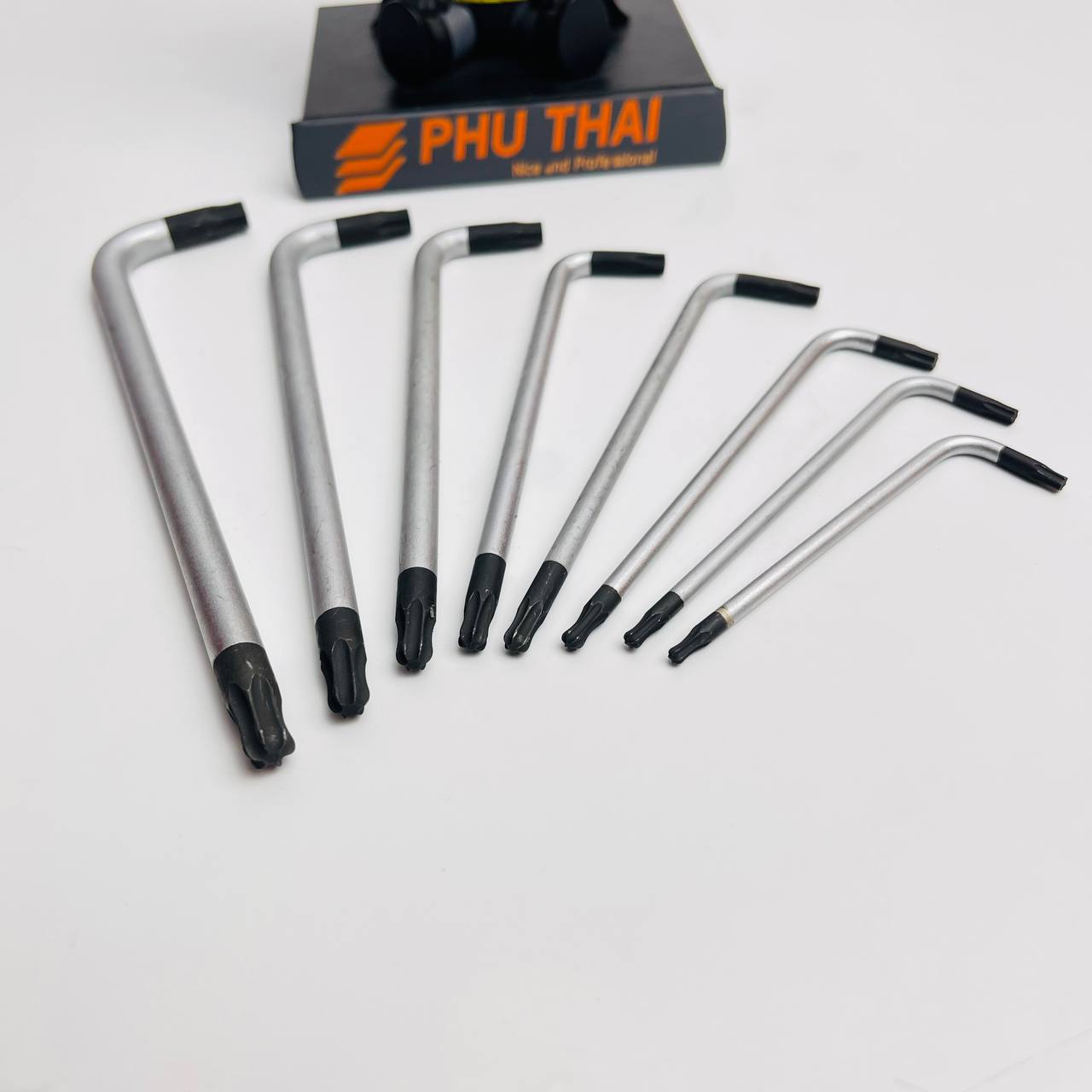 BỘ LỤC GIÁC BÔNG HOA THỊ LOẠI NGẮN CHỮ L HOLEX 8 CÂY 1 ĐẦU BI