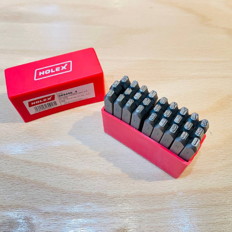 BỘ ĐÓNG CHỮ 4MM 27 CHI TIẾT HOLEX 085446 4 TỪ A-Z