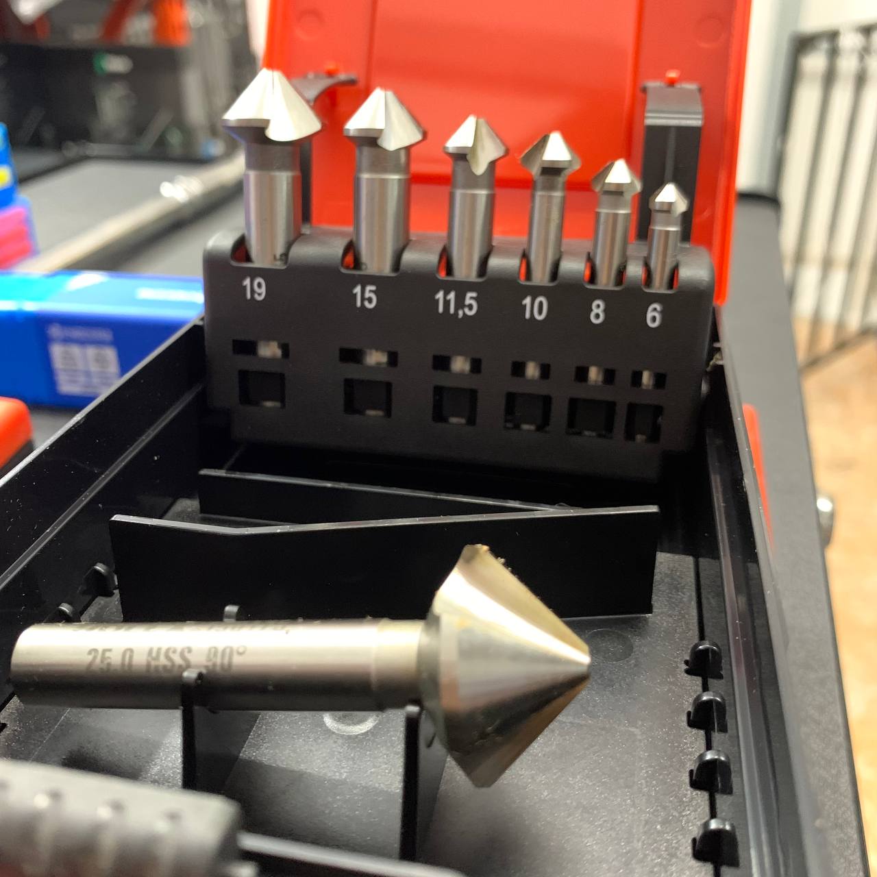 BỘ 6 MŨI VÁT MÉP 90 ĐỘ THÉP GIÓ PHỦ TIN HOLEX 150340 6