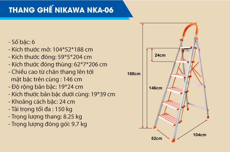 THANG GHẾ NIKAWA NKA-06