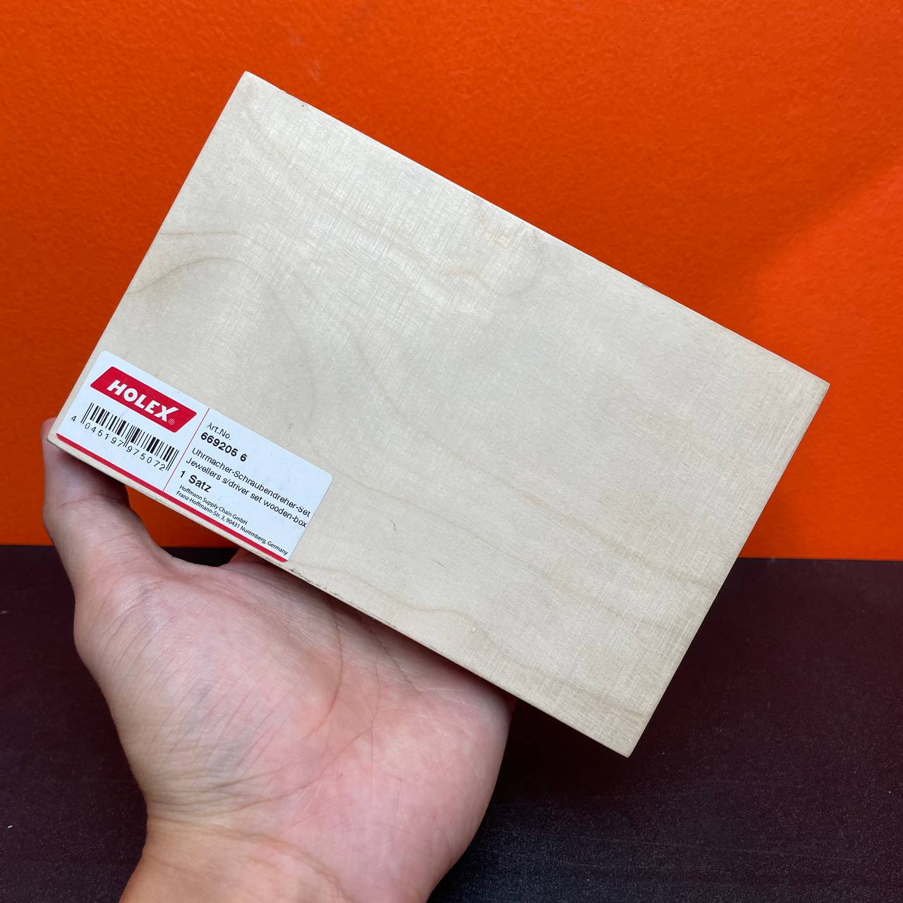 Bộ tua vít Holex cho thợ sửa đồng hồ gồm 6 cây với tay cầm nhôm đựng trong hộp gỗ