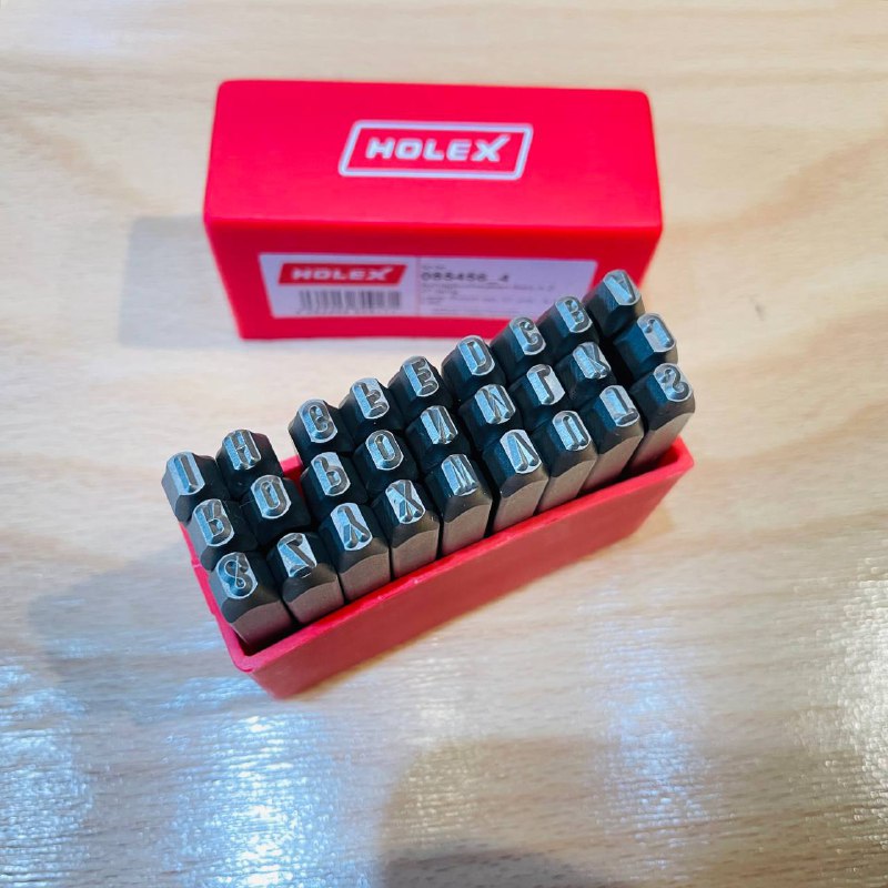 BỘ ĐÓNG CHỮ 4MM 27 CHI TIẾT HOLEX 085446 4 TỪ A-Z