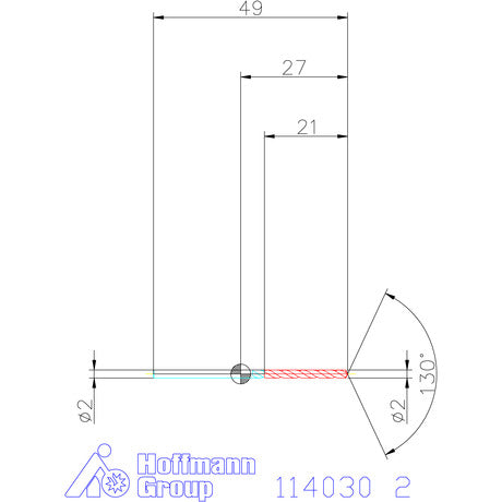 MŨI KHOAN HSS HOLEX 114030 PHI  2MM | 2
