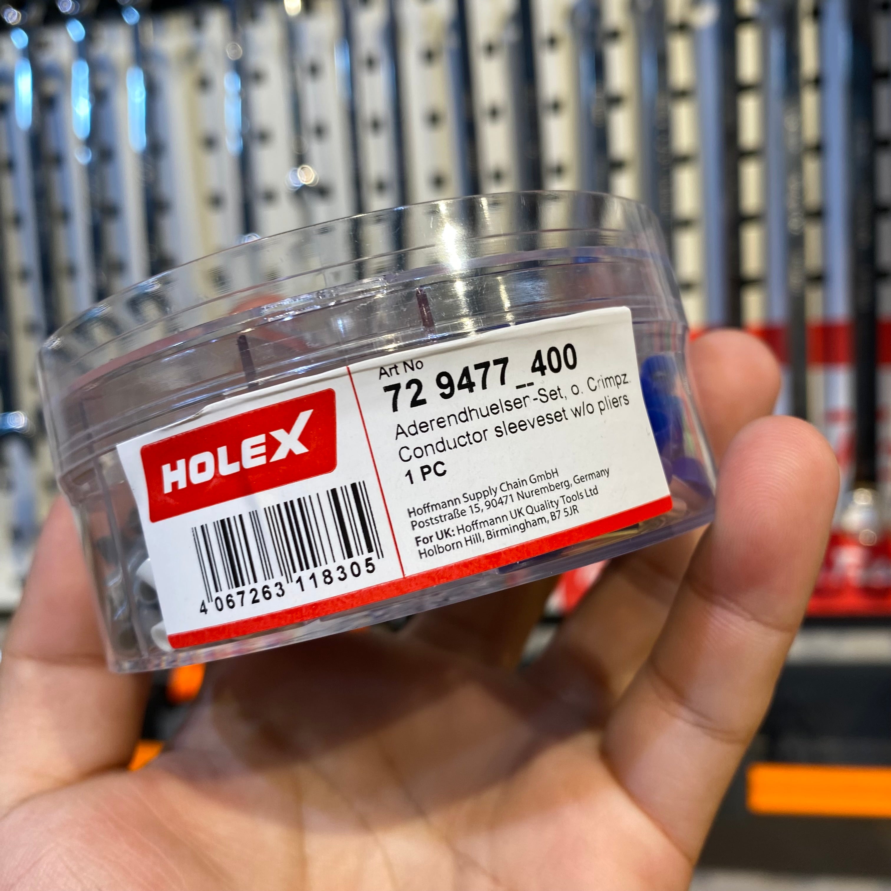 HOLEX BỘ ĐẦU COS PIN, COS KIM 400 CHI TIẾT GỒM CÁC SIZE TỪ  0,5 − 2,5 MM 2 | 729477 400