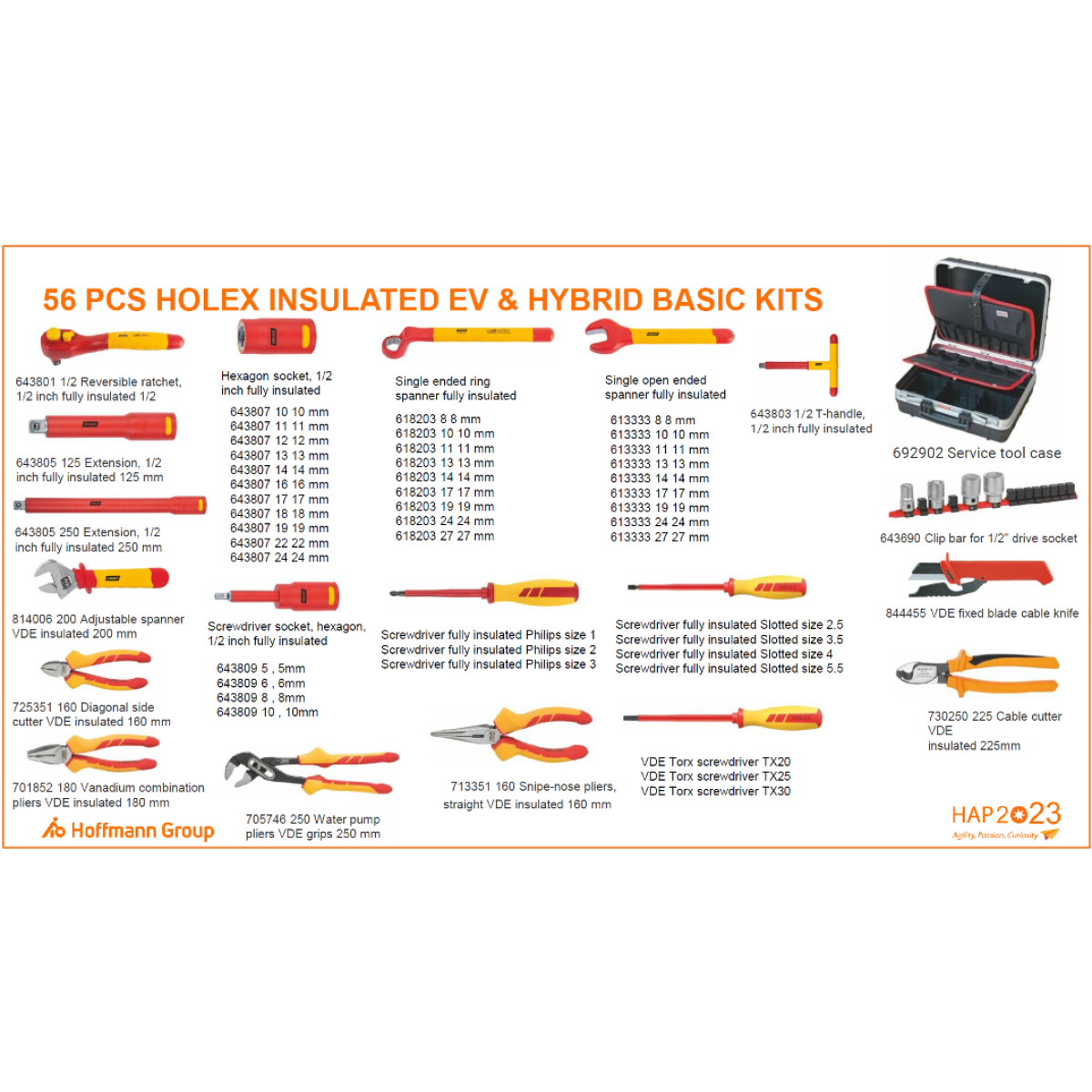 Set 56 món cách điện trong Valy Holex