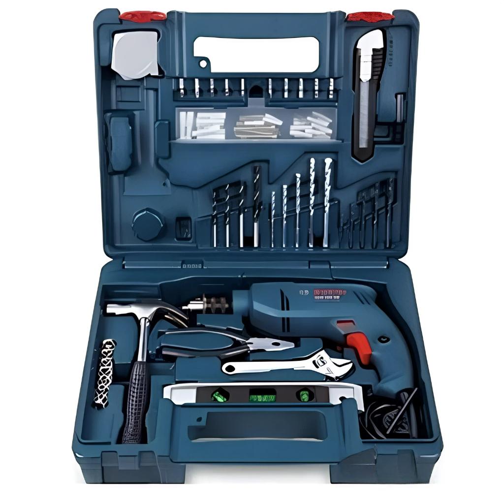 Máy khoan động lực dùng điện Bosch GSB 550 13mm (bộ set valy 100 món phụ kiện)