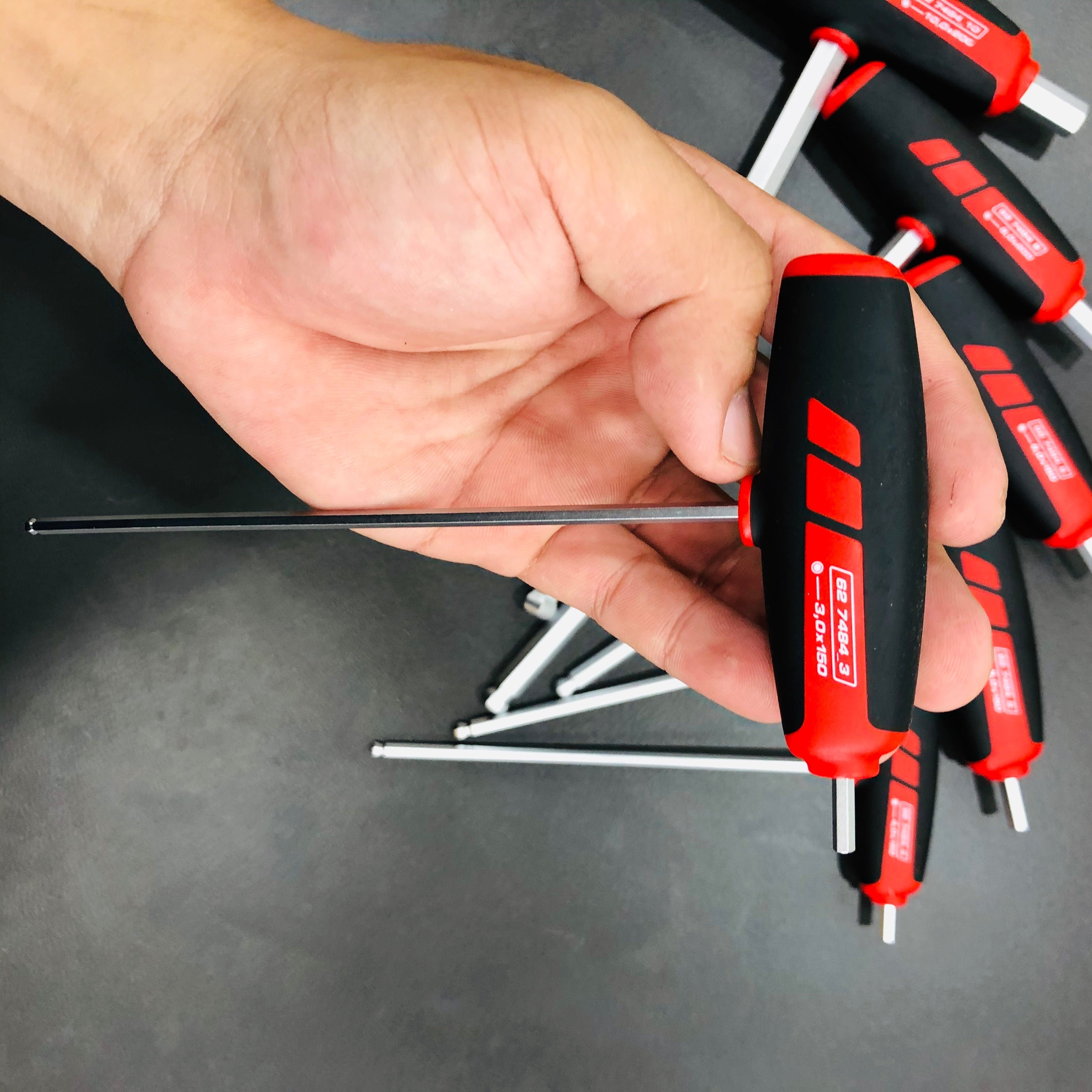 BỘ LỤC GIÁC ĐẦU BI TAY CẦM CHỮ T HOLEX 6 CHI TIẾT