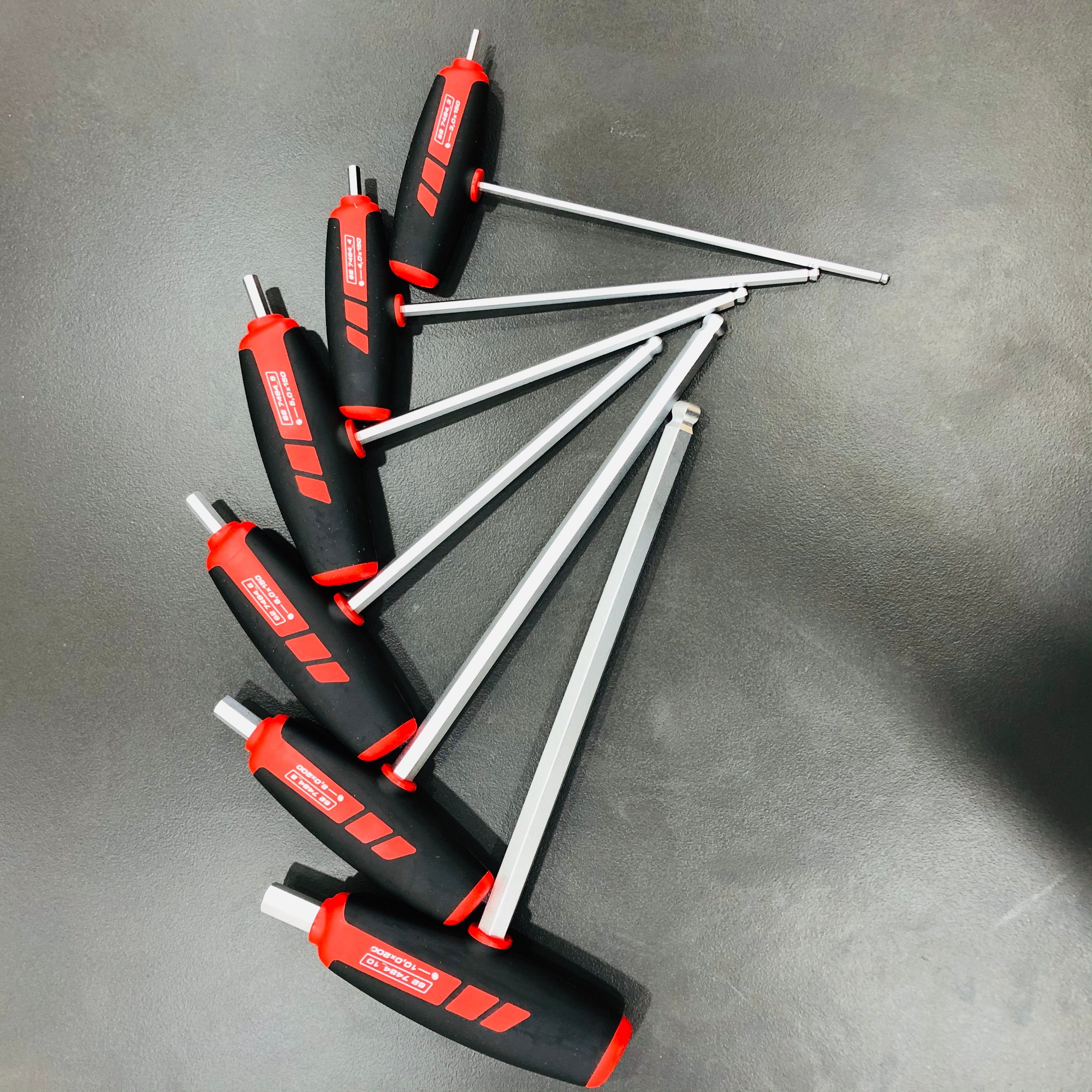 BỘ LỤC GIÁC ĐẦU BI TAY CẦM CHỮ T HOLEX 6 CHI TIẾT