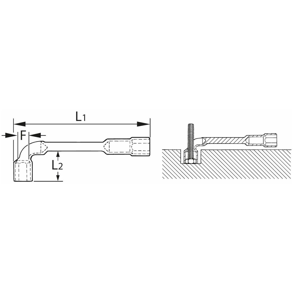 Cờ lê điếu 8mm , rỗng 6 cạnh đầu ngắn và 12 cạnh đầu dài Holex