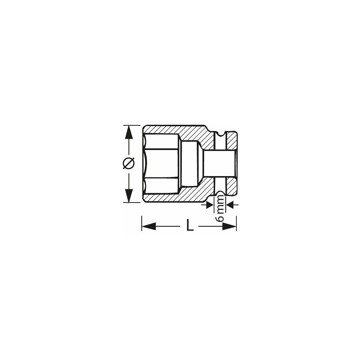 Khẩu IMPACT 24mm dài 95mm 3/4 inch Holex