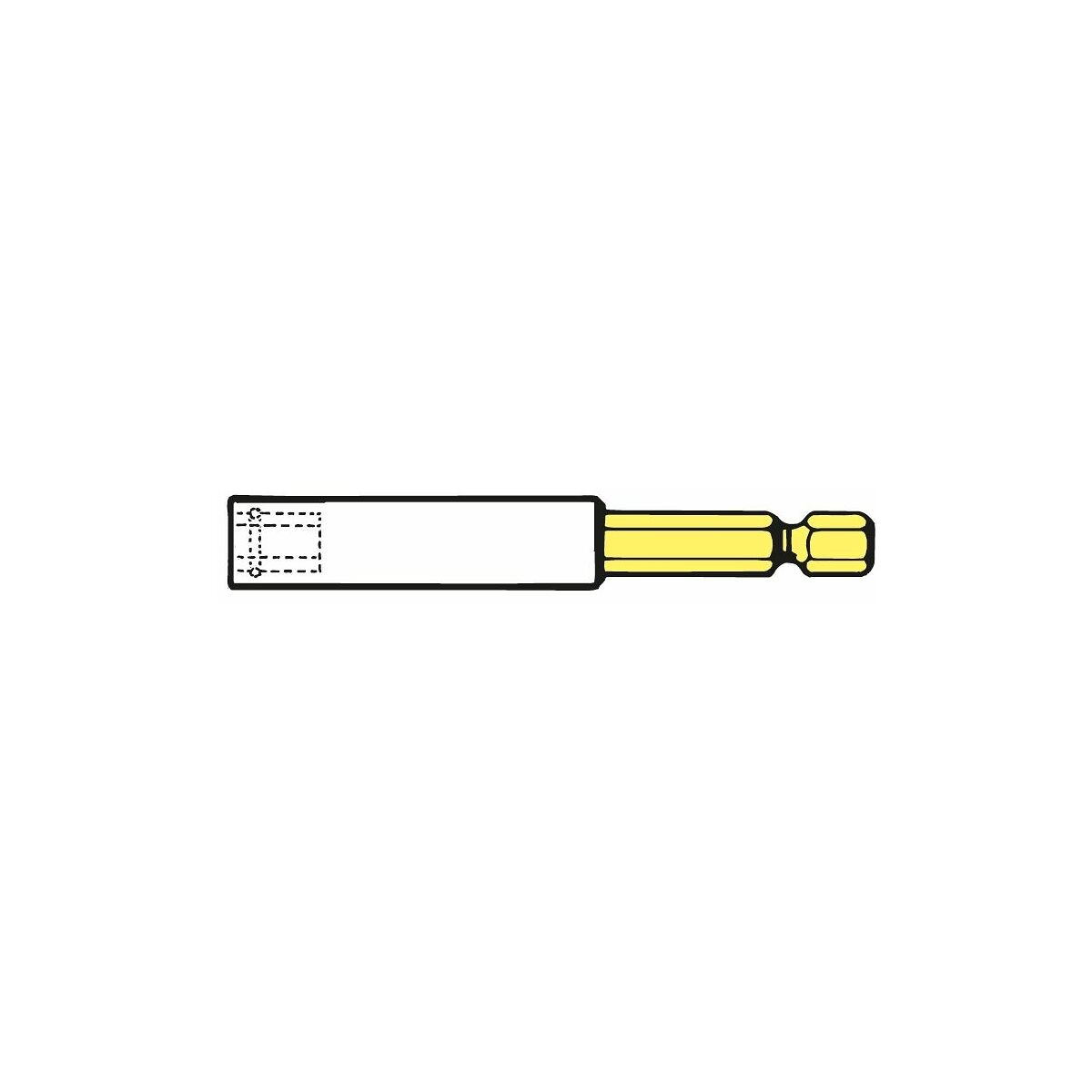Mũi nối dài bit 6.35 150mm có nam châm Holex
