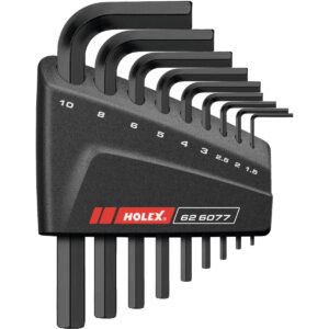 BỘ LỤC GIÁC NGẮN CHỮ L HOLEX 9 CÂY ĐÀU PHẲNG THÂN PHỦ ĐEN