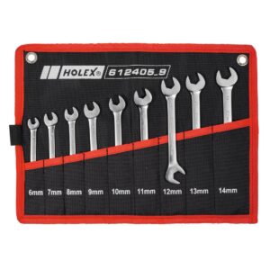 BỘ CỜ LÊ 2 ĐẦU MIỆNG NGHIÊNG 15° VÀ 75° HOLEX GỒM 9 CÂY