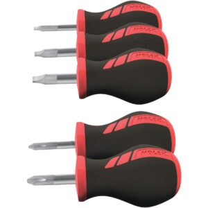 BỘ 5 CÂY TUA VÍT NGẮN 3 ĐÂU DẸP VÀ 2 ĐẦU PHILLIPS HOLEX