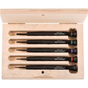 BỘ TUA VÍT SỬA ĐỒNG HỒ HOLEX 5 CHI TIẾT TRONG HỘP GỖ