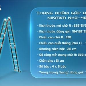 THANG NHÔM GẤP ĐOẠN NIKAWA NKG-46