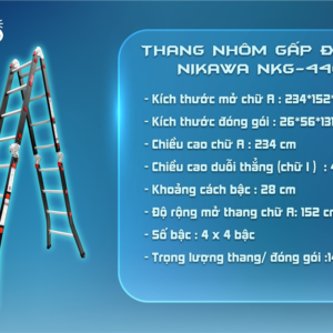 THANG NHÔM GẤP ĐOẠN NIKAWA NKG-44C