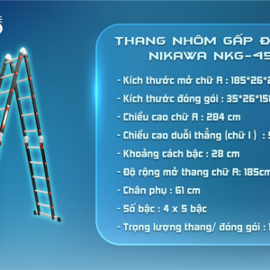 THANG NHÔM GẤP ĐOẠN NIKAWA NKG-45