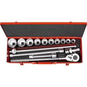 SOCKET SET 3/4 SQUARE DRIVE, 15 PIECES