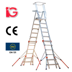 Thang Nhôm An Toàn 7 Bậc AMK-4097 Hiệu IG KT 360*110*42