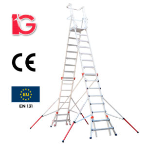 Thang Nhôm An Toàn 8 Bậc AMK-45108 Hiệu IG KT 390*110*42