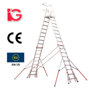 Thang Nhôm An Toàn,9 Bậc, AMK-50119 Hiệu IG KT 420*110*42cm