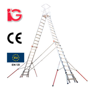 Thang nhôm an toàn,11 bậc, AMK-601311 hiệu IG KT 480*110*42cm