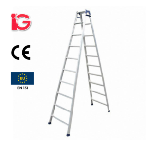 Thang nhôm rút chữ A, 10 bậc, WMT-10 hiệu IG KT 301*71*16cm