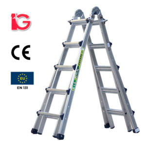 Thang Nhôm Rút 5 Bậc VLS-45 Hiệu IG KT 169x69x20cm