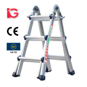 Thang Nhôm Gấp Rút Gọn Chữ A 3 Bậc NTS-43 Hiệu IG KT 99x53x20cm