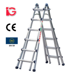 Thang Nhôm Gấp Rút Gọn Chữ A 6 Bậc NTS-46 Hiệu IG KT 189x76x20cm